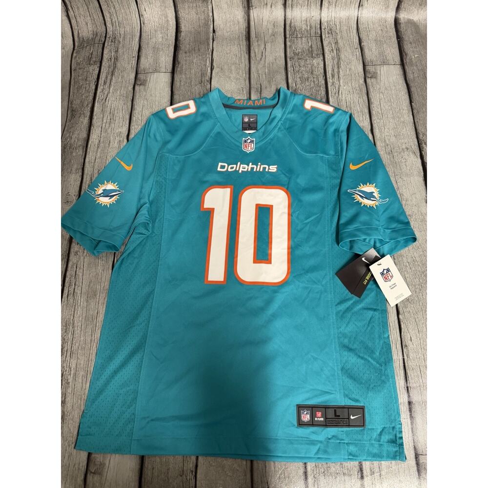 NWT Men’s Nike Miami Dolphins Tyreek Hill #10 Alternate Game Jersey Large Aqua